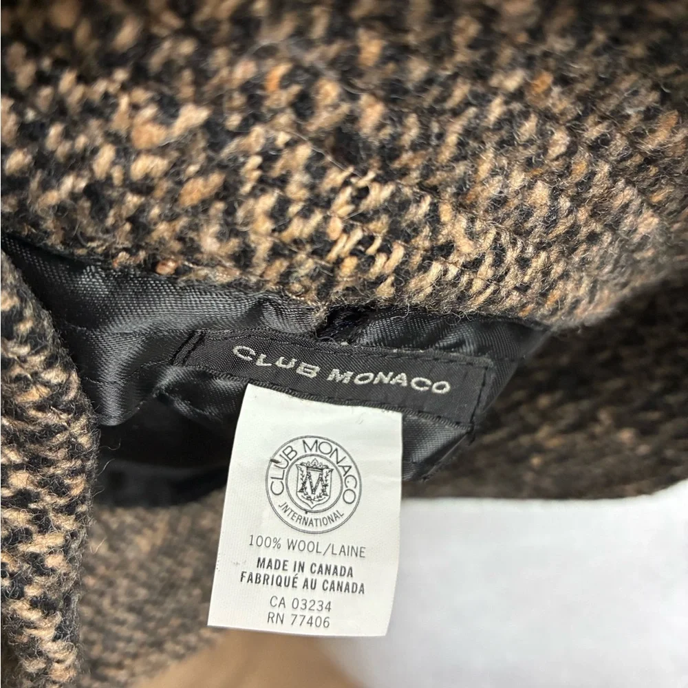 Vintage Club Monaco Wool Black and Brown Stylish Bucket Hat